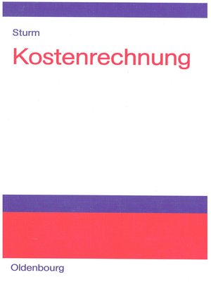 cover image of Kostenrechnung